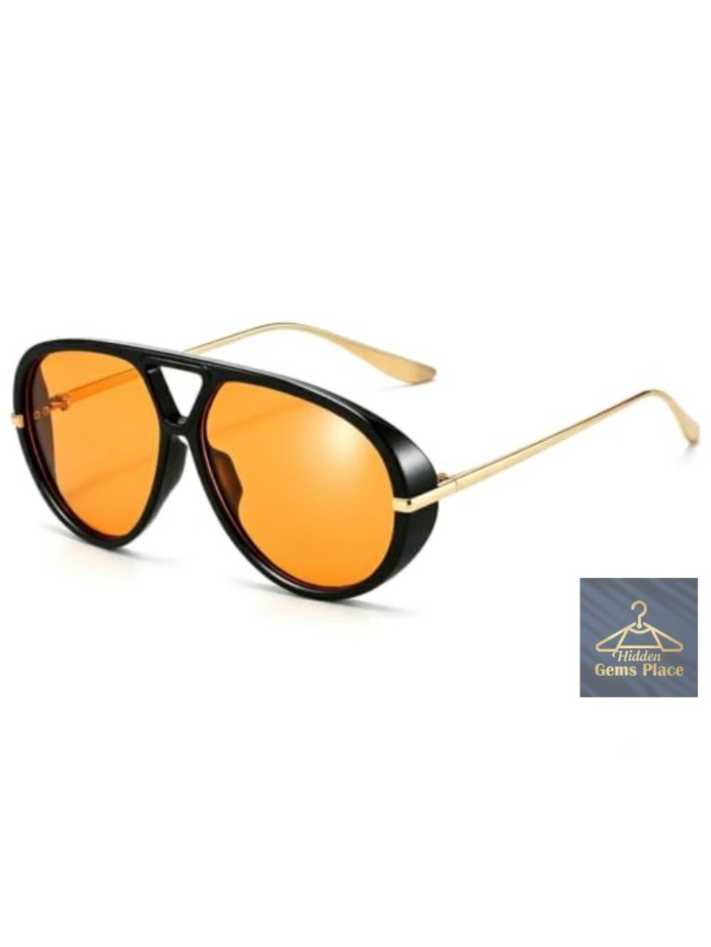 Oversized Retro Aviator Sunglasses UV400 Protection